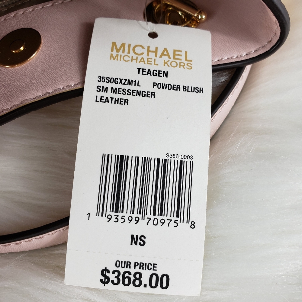 NWT Michael Kors SM Teagan messenger powder blush - Picture 9 of 9